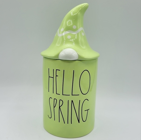 Rae Dunn Hello Spring Knome Candle Garden Mint - Picture 1 of 5